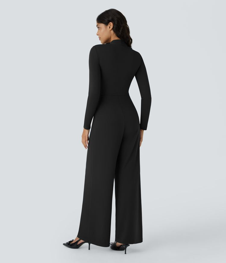 Combinaison À Manches Longues Avec Poches Et Jambes Larges – Easy Peezy