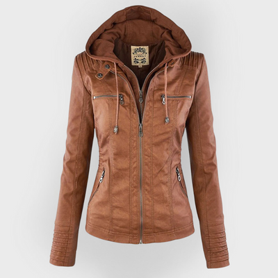 Bellini | Veste En Cuir Tendance Avec Capuche