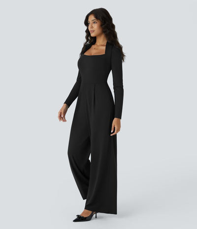Combinaison À Manches Longues Avec Poches Et Jambes Larges – Easy Peezy