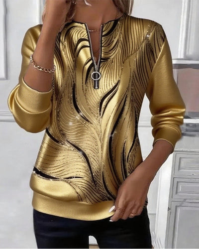 Lucas™ | Sweat à imprimé avec fermeture éclair – style décontracté