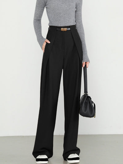 Pantalon Droit Avec Poches Plates