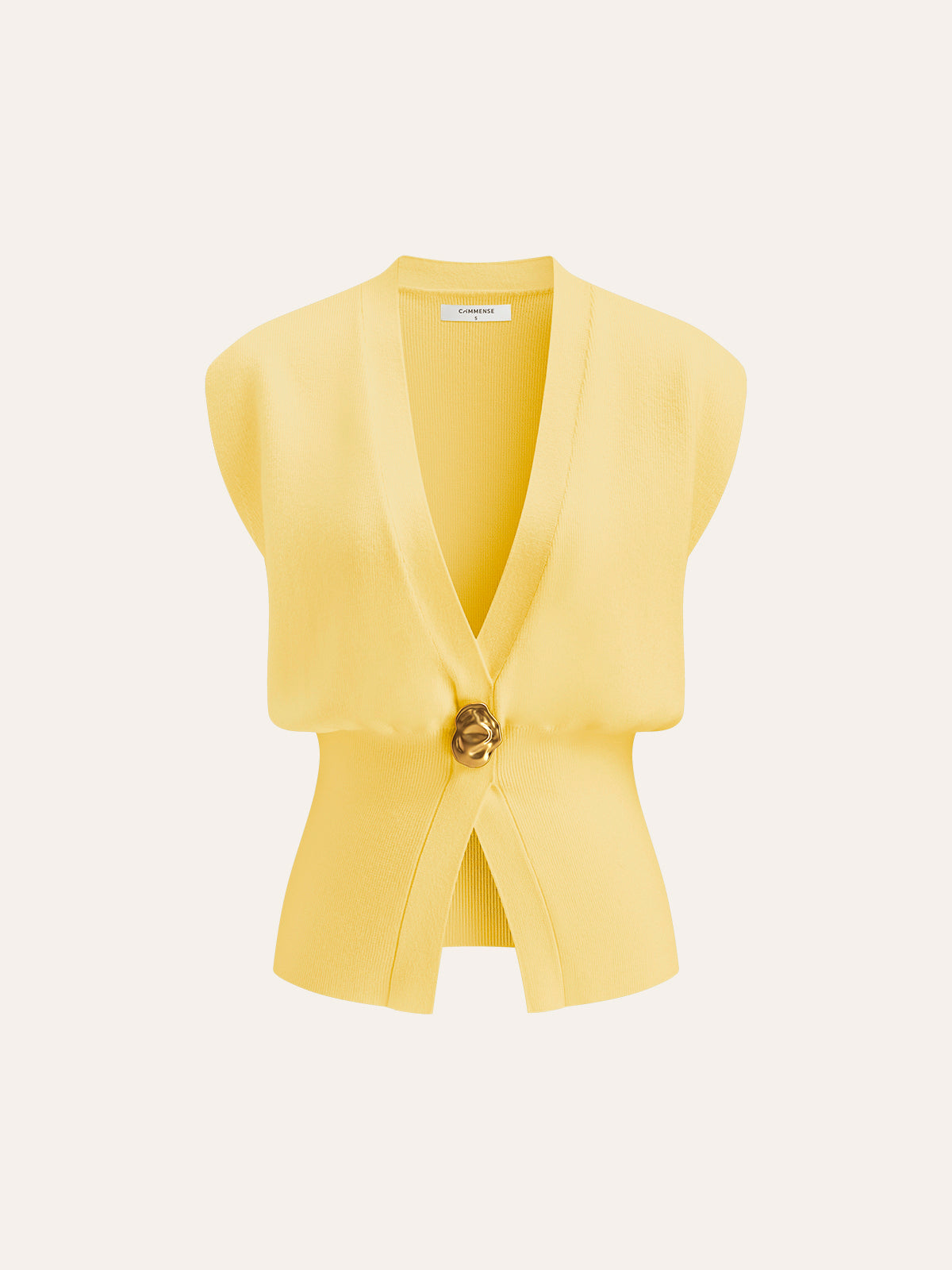 Gilet Style Pull À Col En V Avec Détail Boutonné