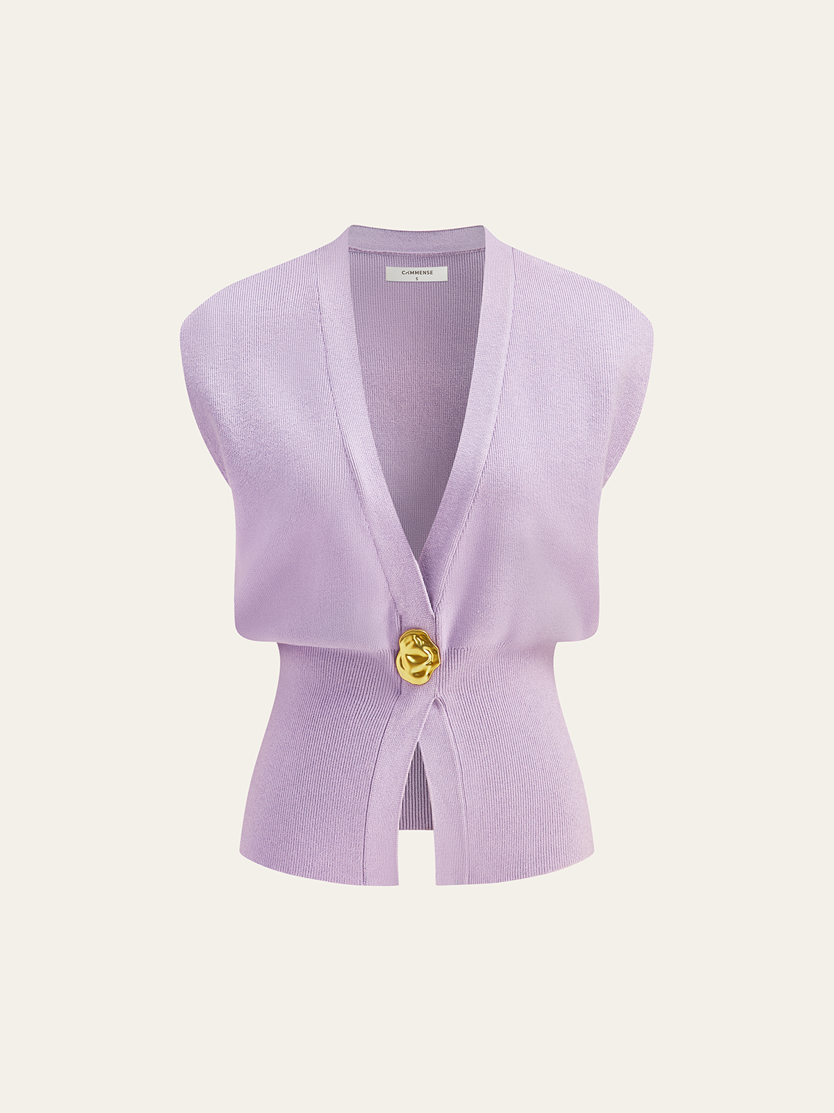 Gilet Style Pull À Col En V Avec Détail Boutonné