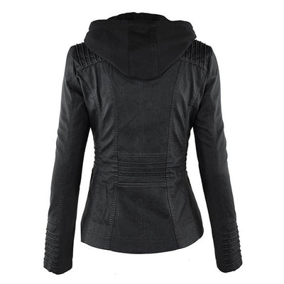 Bellini | Veste En Cuir Tendance Avec Capuche