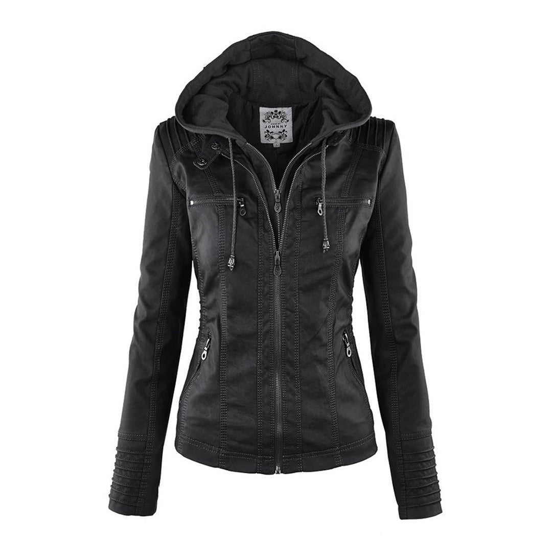 Bellini | Veste En Cuir Tendance Avec Capuche