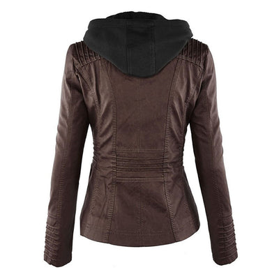 Bellini | Veste En Cuir Tendance Avec Capuche