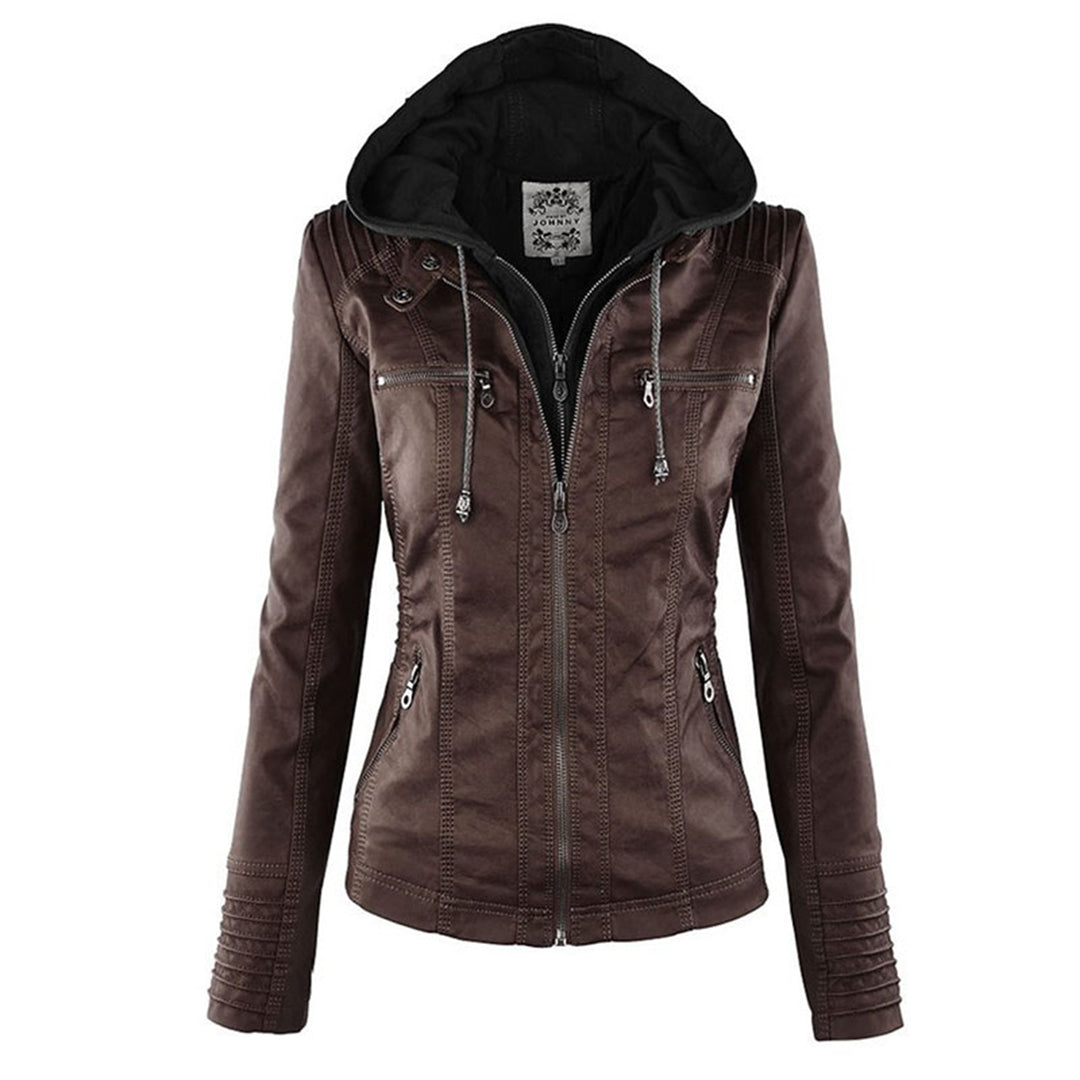 Bellini | Veste En Cuir Tendance Avec Capuche