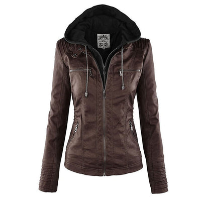 Bellini | Veste En Cuir Tendance Avec Capuche