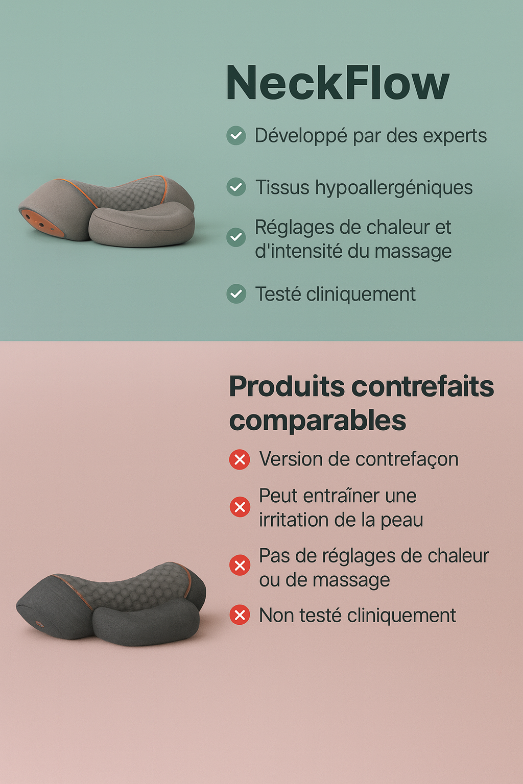 Neckflow™ | Appareil de thérapie 3-en-1 contre les douleurs cervicales