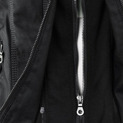 Bellini | Veste En Cuir Tendance Avec Capuche