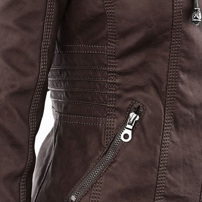 Bellini | Veste En Cuir Tendance Avec Capuche