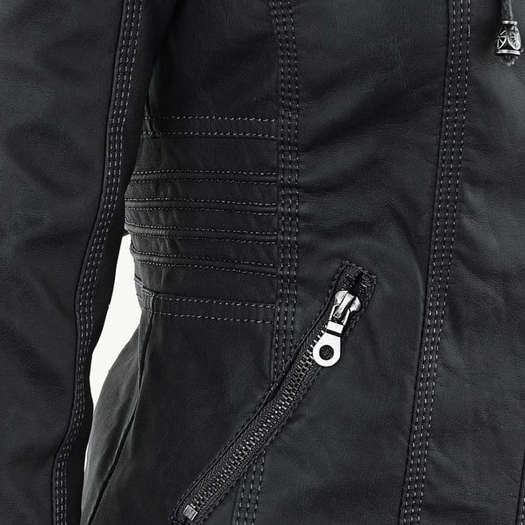 Bellini | Veste En Cuir Tendance Avec Capuche