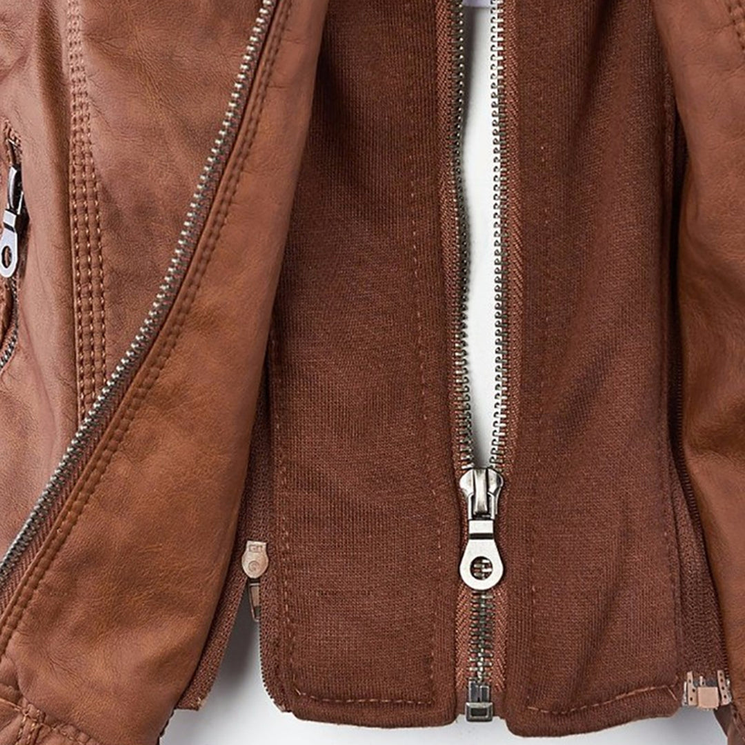 Bellini | Veste En Cuir Tendance Avec Capuche