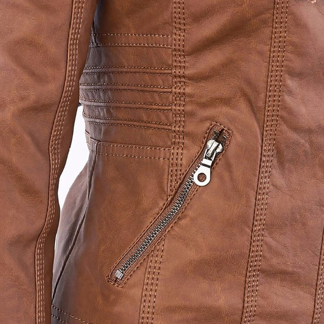 Bellini | Veste En Cuir Tendance Avec Capuche