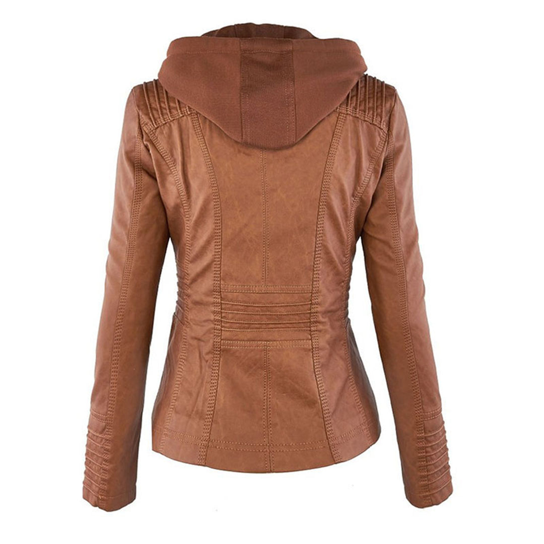 Bellini | Veste En Cuir Tendance Avec Capuche