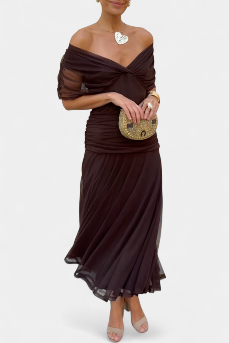 Alondra | Robe longue à imprimé floral fantaisie et col en V