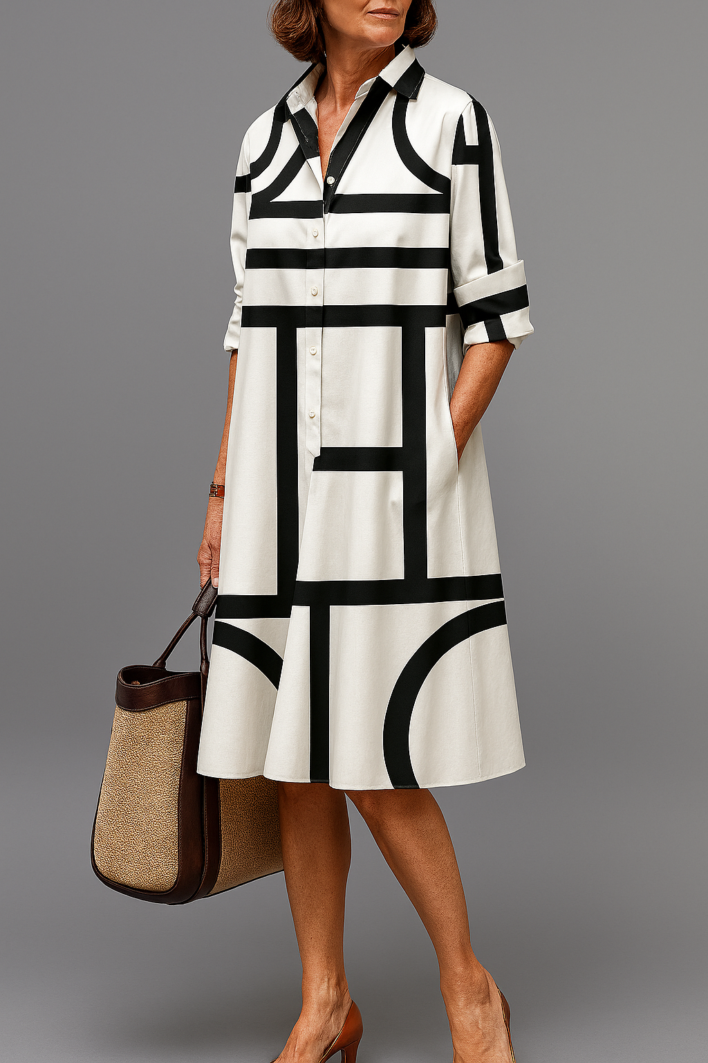 BLANCA – Robe Midi Imprimée