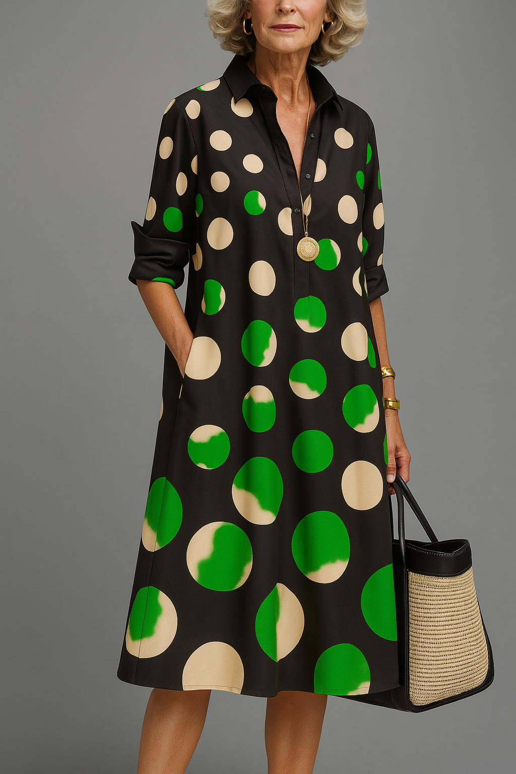 DANIELA – Robe Midi Imprimée