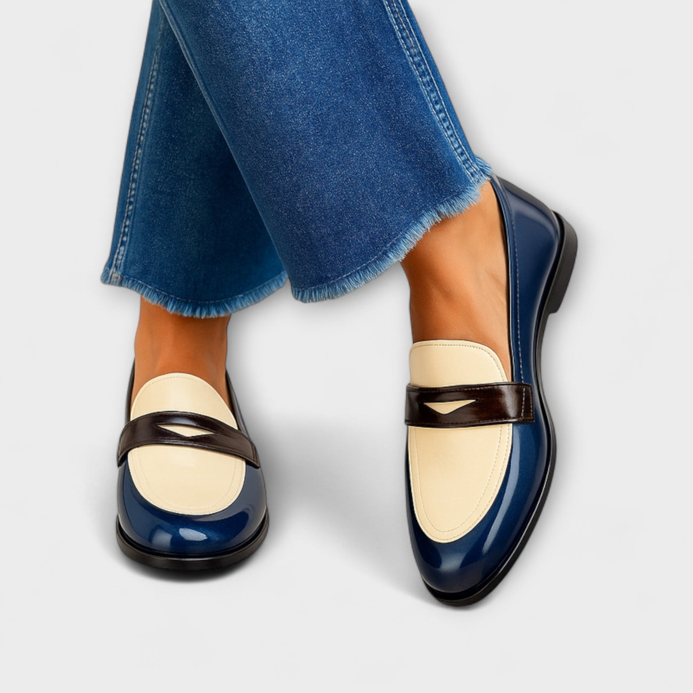 VALERIA | Mocassins Avec Contraste Élégant