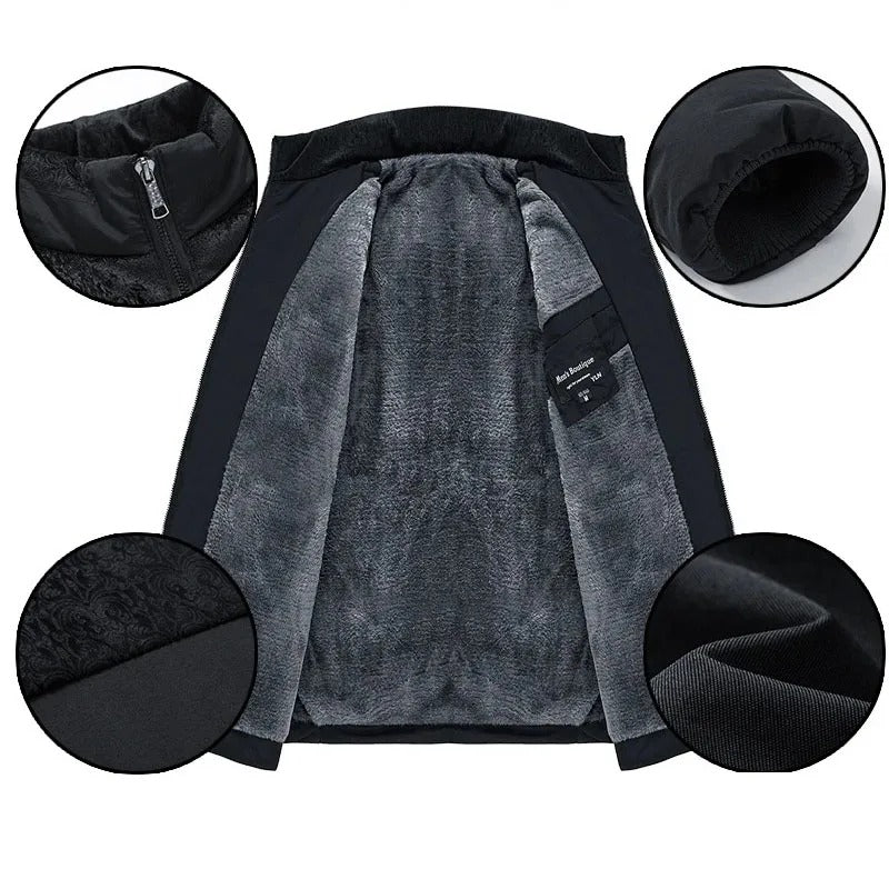 Veste d’hiver pour homme avec doublure polaire chaude – Classique et élégante