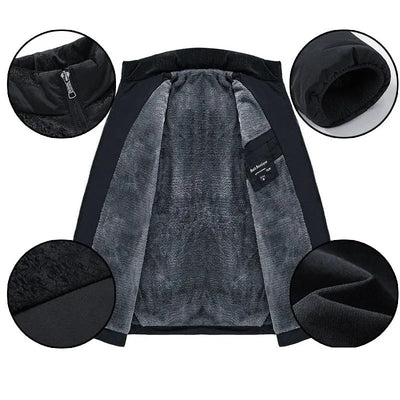 Veste d’hiver pour homme avec doublure polaire chaude – Classique et élégante