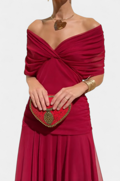 Alondra | Robe longue à imprimé floral fantaisie et col en V